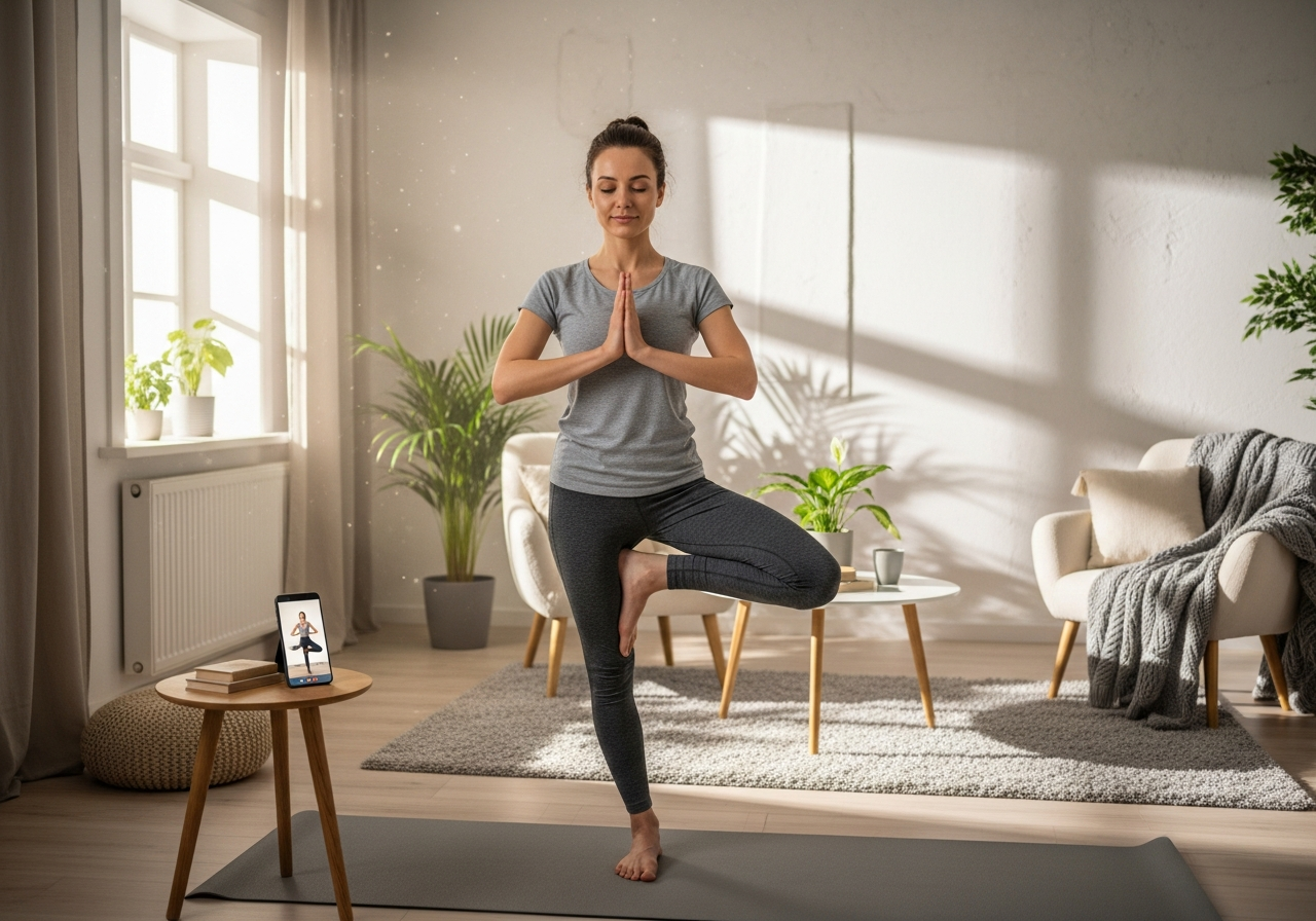 Живое групповое занятие йогой онлайн